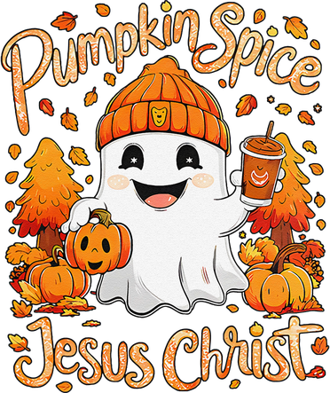 Halloween Ghost Pumpkin Spice Latte Coffee Doddie Hoodie