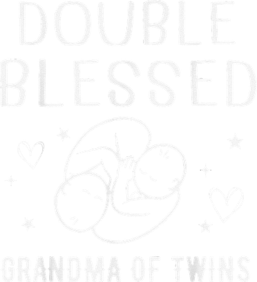 Double Blessed Grandma Of Twins Nana Grandmother Funny Long Sleeve Shirt