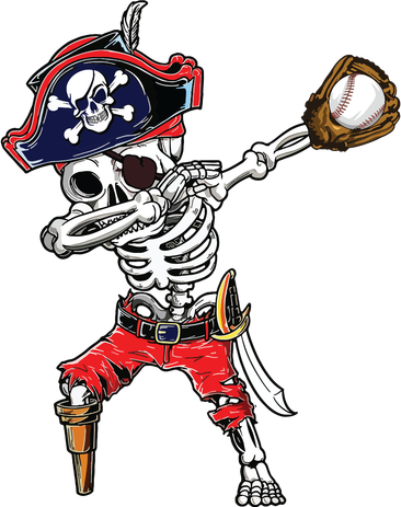 Dabbing Skeleton Pirate Baseball Ball Halloween Costume Doggie Tank