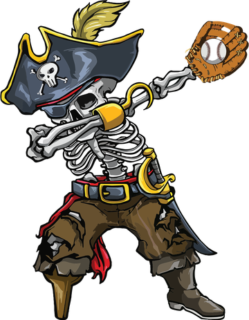 Dabbing Skeleton Pirate Baseball Lover Halloween Costume Doggie Tank