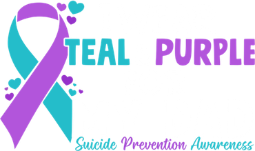 I Wear Teal & Purple For My Dad Suicide Prevention Awareness Toddler Hoodie