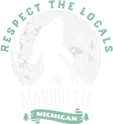 Marquette Michigan Respect The Locals Bigfoot Sasquatch Moon Tote Bag
