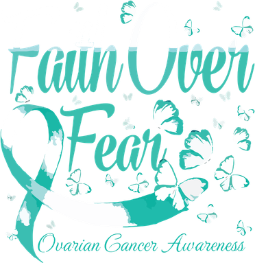 Faith Over Fear Ovarian Cancer Awareness Butterfly 11oz C Handle Ceramic Mug