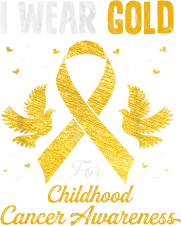 I Wear Gold Hood Cancer Awareness Golden Ribbon Gift Tank Top