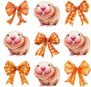 Cute Coquette Bow Naked Mole Rat Animal Halloween Girl Women Tote Bag