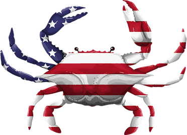 Cool Crab Flag Patriotic Crabbing Doggie Tank