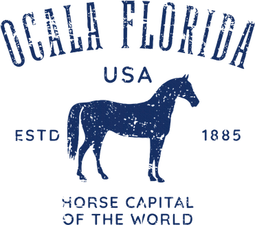 Ocala Florida Usa Horse Capital Distressed Equestrian Design Ceramic Ornament