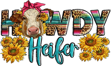 Western Howdy Heifer With Charolais Cow Serape Leopard Baby Bodysuit