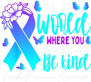 Be Kind Teal Purple Ribbon Suicide Prevention Awareness Hoodie