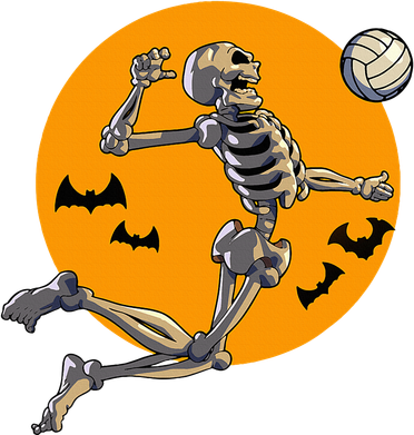 Volleyball Skeleton Women Volleyball Player Toddler Hoodie