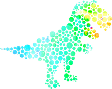 Cute T Rex Dinosaur Lover Polka Dot Pattern International Dot Day Gift Ceramic Ornament