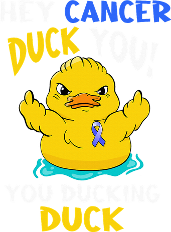Fight Against Cancer Funny Duck Design Mousepad