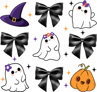 Spooky Season Cute Boo Ghost Coquette Halloween Mousepad