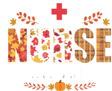 Nurse Autumn Theme Fall Season Floral Syringe Plaid Leaves Coaster