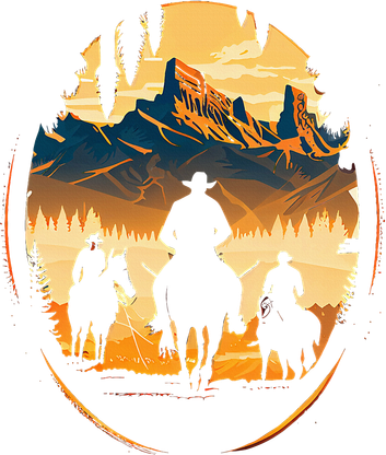 Yellowstone National Park Cowboys On Horses Toddler Hoodie