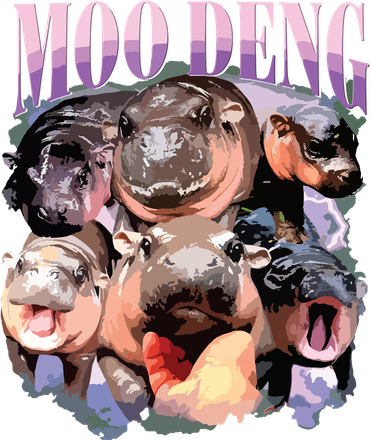 Funny Moodeng Baby Pygmy Hippo Cute Zoo For Family Hoodie