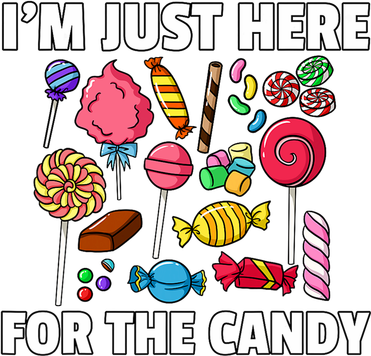 IM Just Here For The Candy Lollipop Sweets Gift Halloween Toddler T-Shirt
