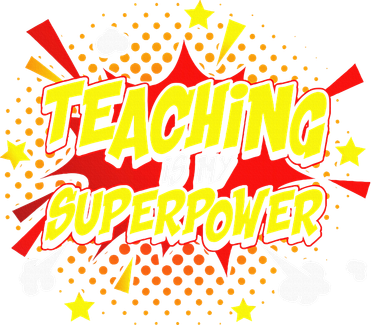 Teaching Is My Superpower Retro Comic Teacher 11oz C Handle Ceramic Mug