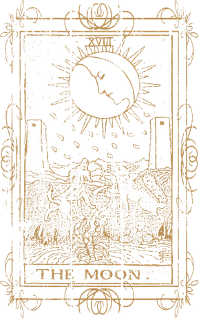 Goth Clothing Tarot Card The Moon Witchy Occult Clothes Kids Hoodie