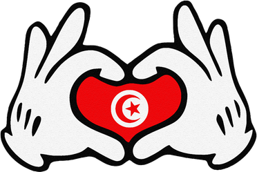Cartoon Hands Forming Heart Tunisia Flag Toddler T-Shirt