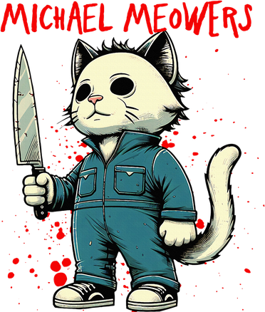 Cat Horror Movies Cute Halloween For Cat Kitty Lovers Toddler T-Shirt
