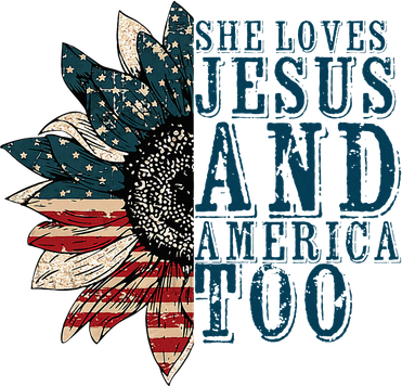 She Loves Jesus And America Too Kids Sweatshirt