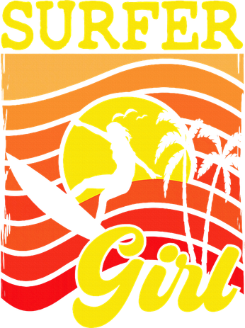 Surfer Girl Surfboarding Surf Lover Surfboard Coaster