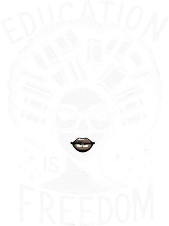 Black History Education Is Freedom Books Women's Dry Zone Grid Polo