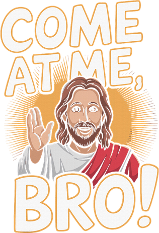 Come At Me Bro Vintage Jesus Design For Fans Coaster