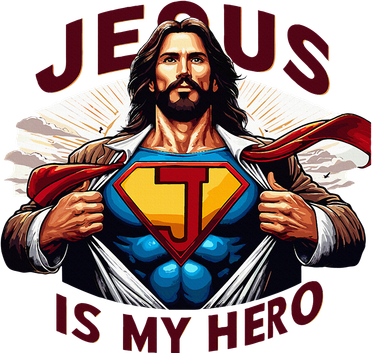 Jesus Is My Superhero Religious Christian Catholic Rizzen Ornament