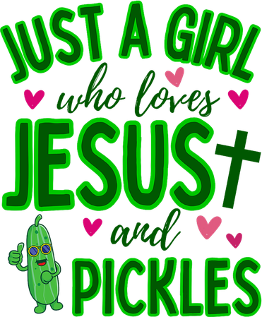 Just A Girl Who Loves Jesus And Pickles Kids Sweatshirt