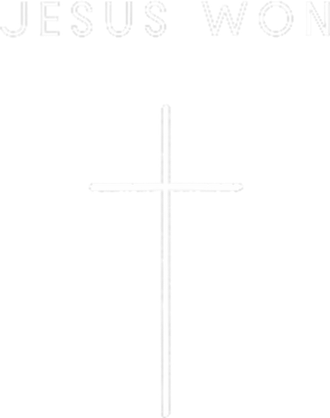 Jesus Won Cross Minimalist Christian Religious Women's Long Sleeve Shirt