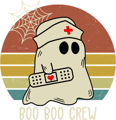 Boo Boo Crew Nurse Halloween Nurse Retro Kids T-Shirt