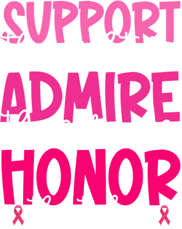 Breast Cancer Awareness Support Admire Honor Ribbon Bucket Hat
