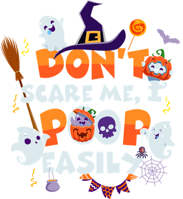 Funny Halloween Dont Scare Me I Poop Easily Coaster