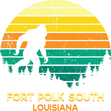 Retro Bayou Fort Polk South Louisiana Bigfoot Souvenir Women's Long Sleeve Shirt