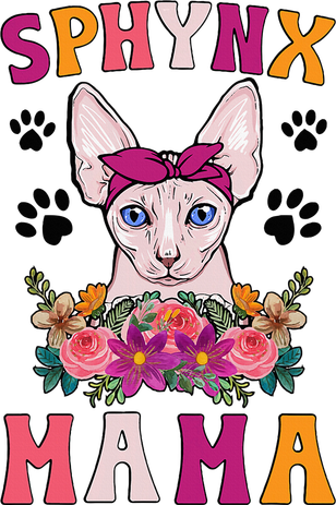 Sphynx Mama Flowers Sphynx Owner Sphynx Cat Mom Sphynx Girl Women's Long Sleeve Shirt