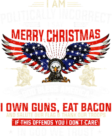 I Am Politically Incorrect God Bless American Christ Eagle Coaster