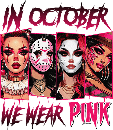 Horror Girl We Wear P.Ink In October Breast Cancer Awareness Gift Backpack