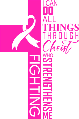 Breast Cancer Awareness Christian Cross Faith Beanie