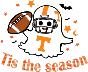 Tis The Season Halloween Football Ghost Tennessee Football Beanie