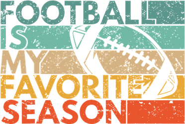Football Is My Favorite Season Vintage Retro Football Kids T-Shirt