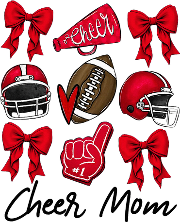 Football Coquette Bow Cheer Mom Red Toddler T-Shirt