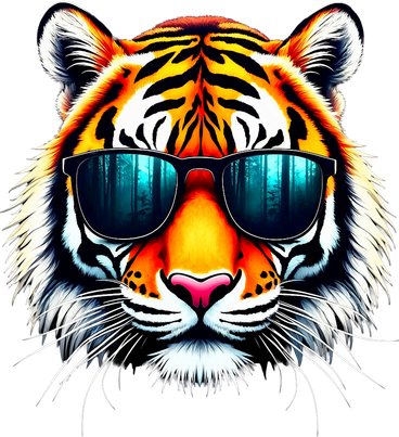 Cool Tiger In Sunglasses Graphic Tigers Women's Tank Top