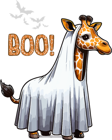 Cute Giraffe Boo Halloween Costume Zoo Lover Mousepad