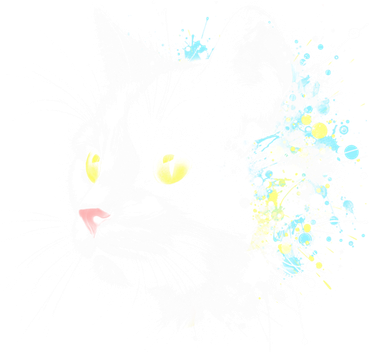 Cute Cat With Cool Eyes And Paint Splash Funny Gift Mousepad
