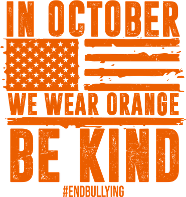 In October We Wear Orange Be Kind End Bullying Toddler T-Shirt