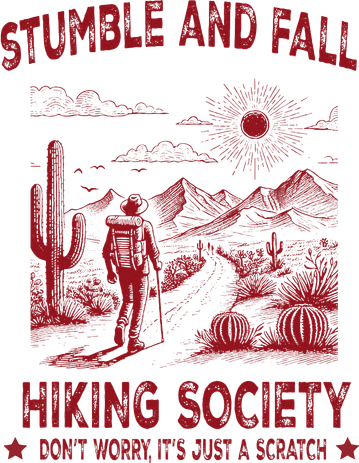 Stumble And Fall Hiking Society DonT Worry ItS A Scratch Doggie Tank