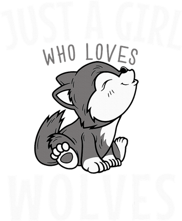Just A Girl Who Loves Wolves Funny Wolf Doglike Lover Outfit Tote Bag