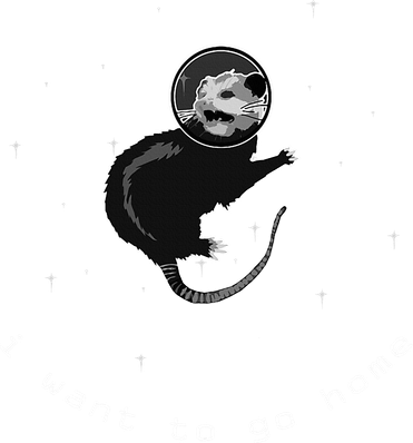 Space Possum Funny Introvert Anxiety Outer Space Toddler Long Sleeve